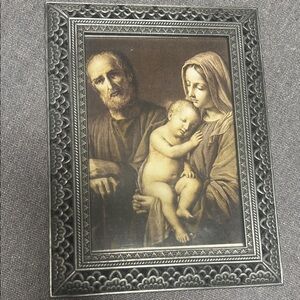 Vintage Silver Framed Religious Art Print